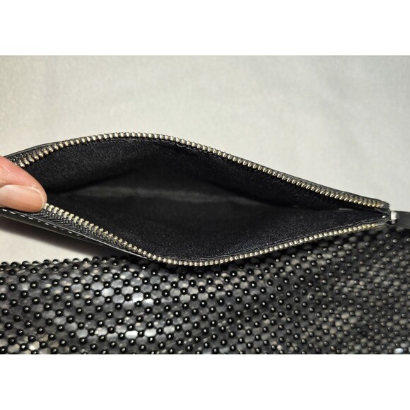 3.1 PHILLIP LIM Embellished Mesh Market Tote Bag Black Clear Mesh Double Handle - Picture 8 of 10